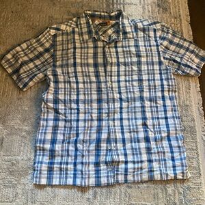men’s quiksilver large button up